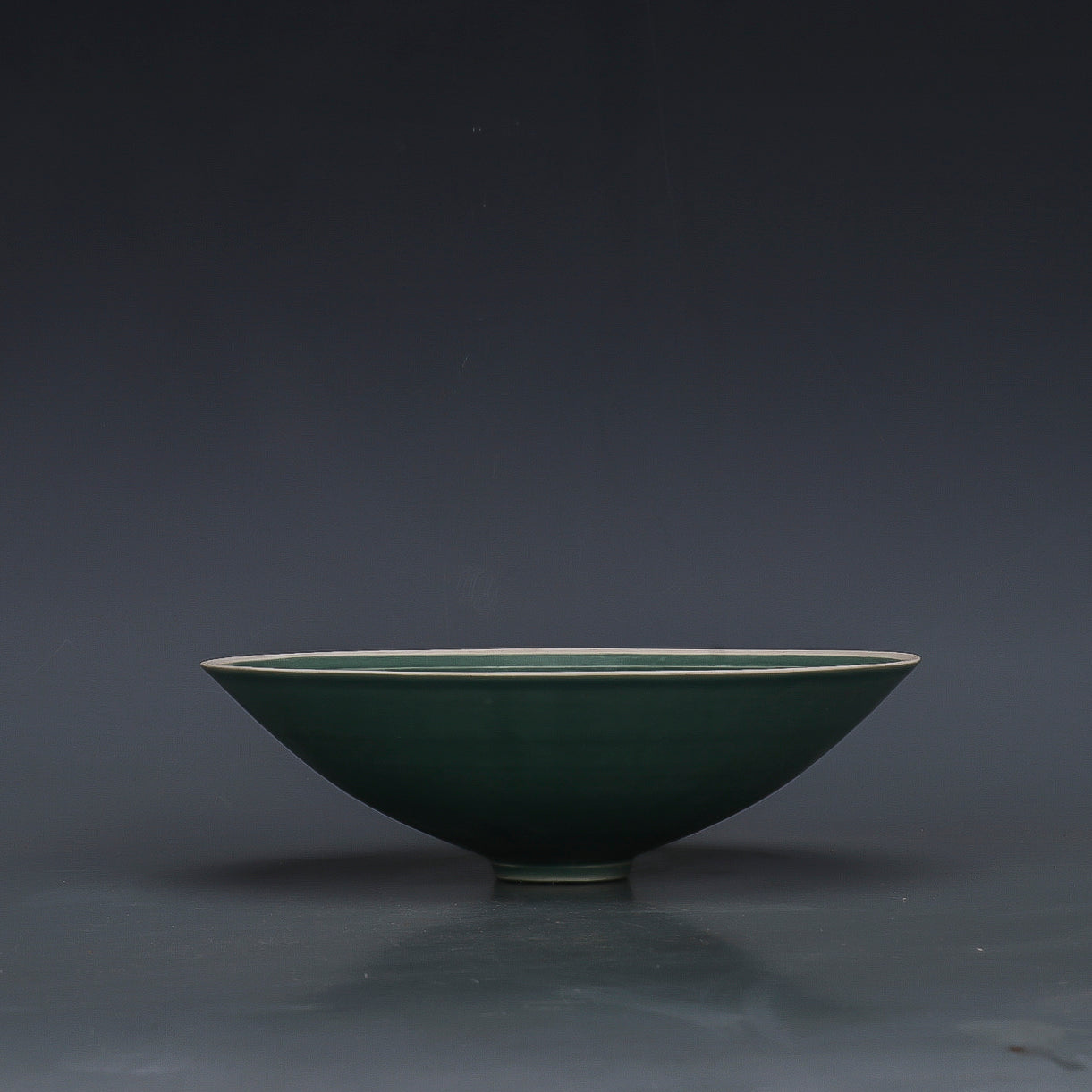 Chinese Antique Porcelain Bowl,Chinese Song Dynasty Ding Ware Emerald Green Glaze Porcelain Bowl, Ding Kiln Hand Carving Deers and Flowers Pattern Ceramic Bowl