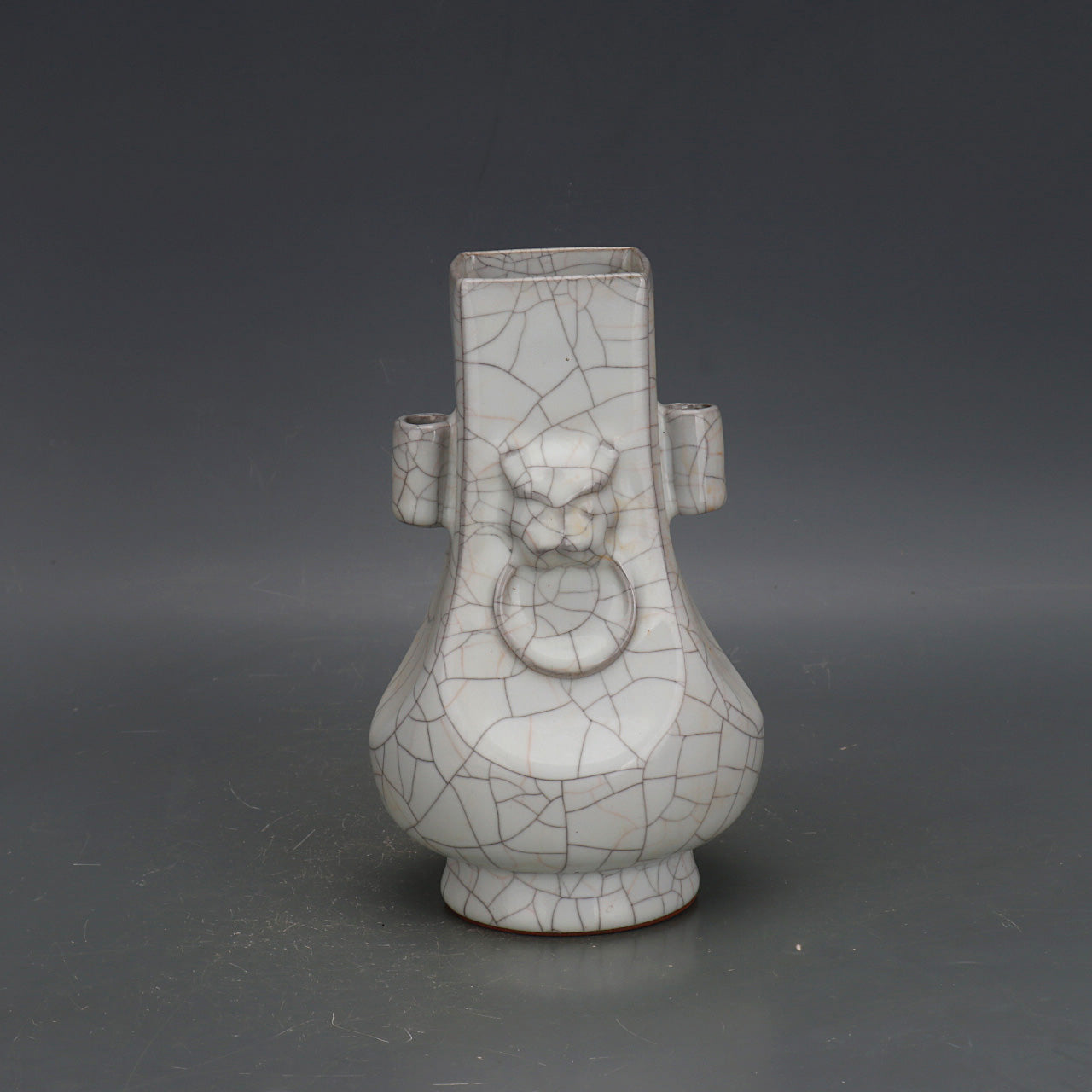 Chinese Antique Porcelain Vase,Chinese Song Dynasty Guan Ware Celadon Vase, Guan Kiln Crackle Glaze Ceramic Bottle