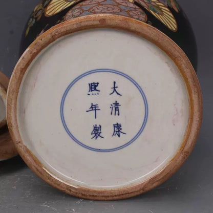 Chinese Antique Porcelain Lid Pot,Chinese Qing Dynasty Kangxi Marked Famille Verte Porcelain Ginger Jar