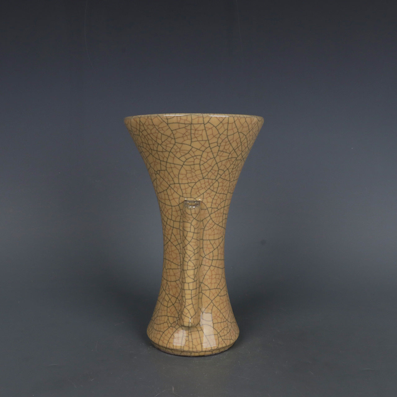 Chinese Antique Porcelain Vase,Chinese Song Dynasty Ge Ware Celadon Huagu Vase, Ge Kiln Crackle Glaze Ceramic Bottle