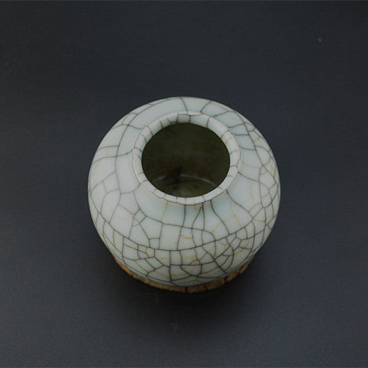 Chinese Antique Porcelain Pot,Chinese Song Dynasty Guan Ware Celadon Jar, Guan Kiln Crackle Glaze Ceramic Jug