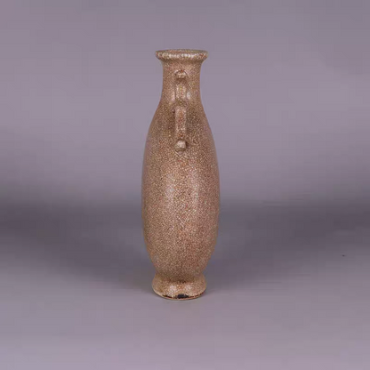 Chinese Antique Porcelain Vase,CChinese Song Dynasty Ge Ware Celadon Moonflask Vase, Ge Kiln Crackle Glaze Ceramic Moon Flask Bottle